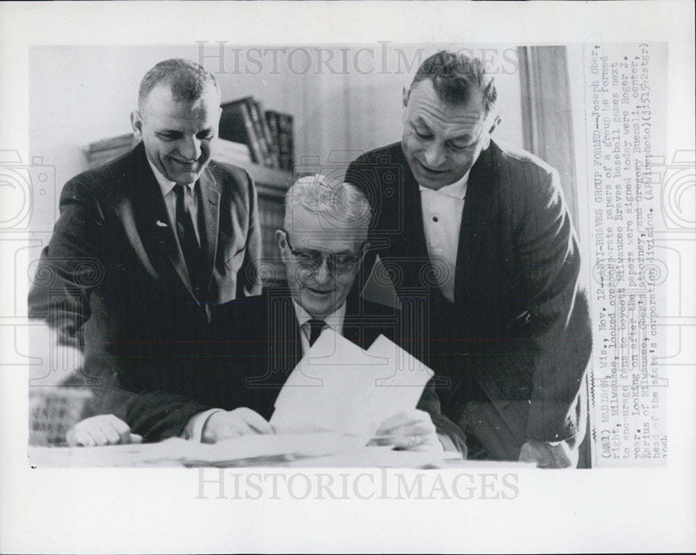 1961 Press Photo Joseph Ober Milwaukee Braves Gregory Buenzli - Historic Images