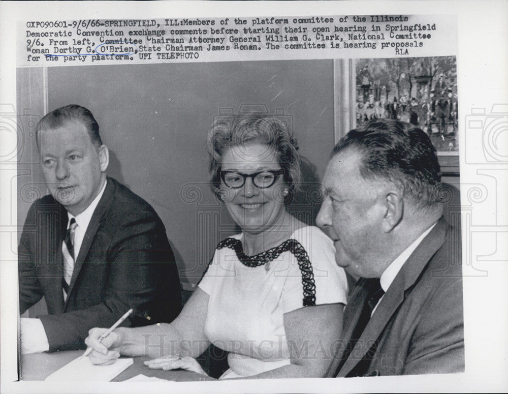 1966 Press Photo Ill Democratic committee - Historic Images