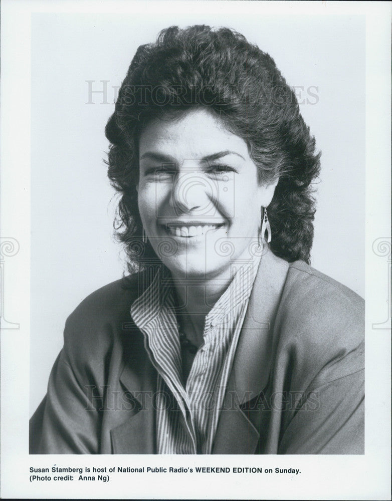 1993 Press Photo Susan Stamberg host National Public Radio Weekend Edition - Historic Images