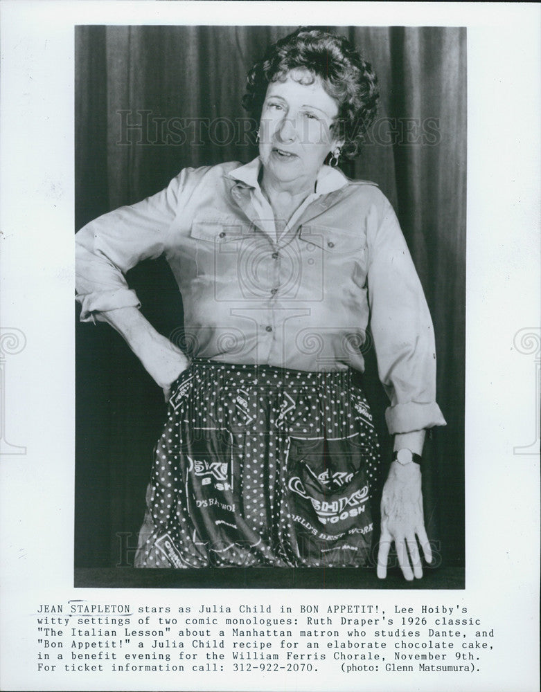 1991 Press Photo Jean Stapleston in &quot;Bon Appetit!&quot; - Historic Images