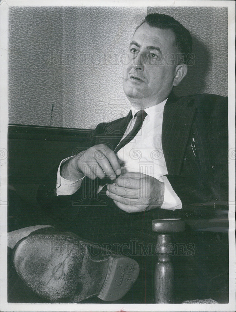 1958Press Photo Bill Meyer first Democratic Congressman elected in VT in 106 yrs - Historic Images