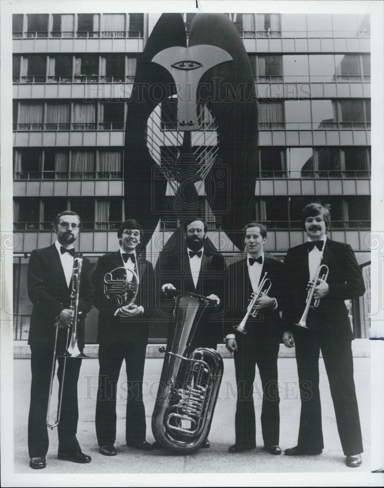 1985 Press Photo Chicago Brass Quintet Band - Historic Images