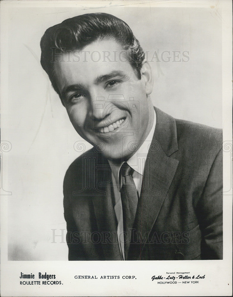 Press Photo Jimmy Rodgers Musician - Historic Images