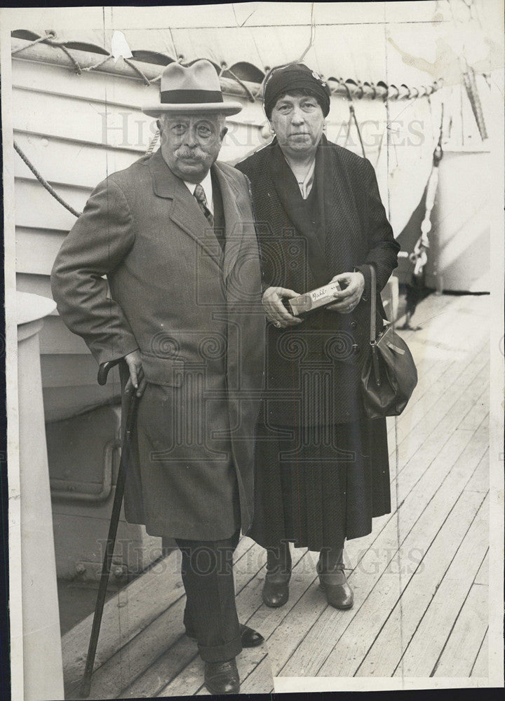 1931 Press Photo Italy Premier Victor Emmanuel Orlando Signora New York - Historic Images