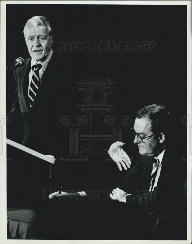 1983 Press Photo Robert D. Orr Indiana Gov. Jim Thompson Illinois - Historic Images