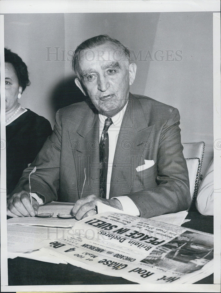 1956 Press Photo Sen. Joseph O&#39;Mahoney Democrat Wyoming - Historic Images