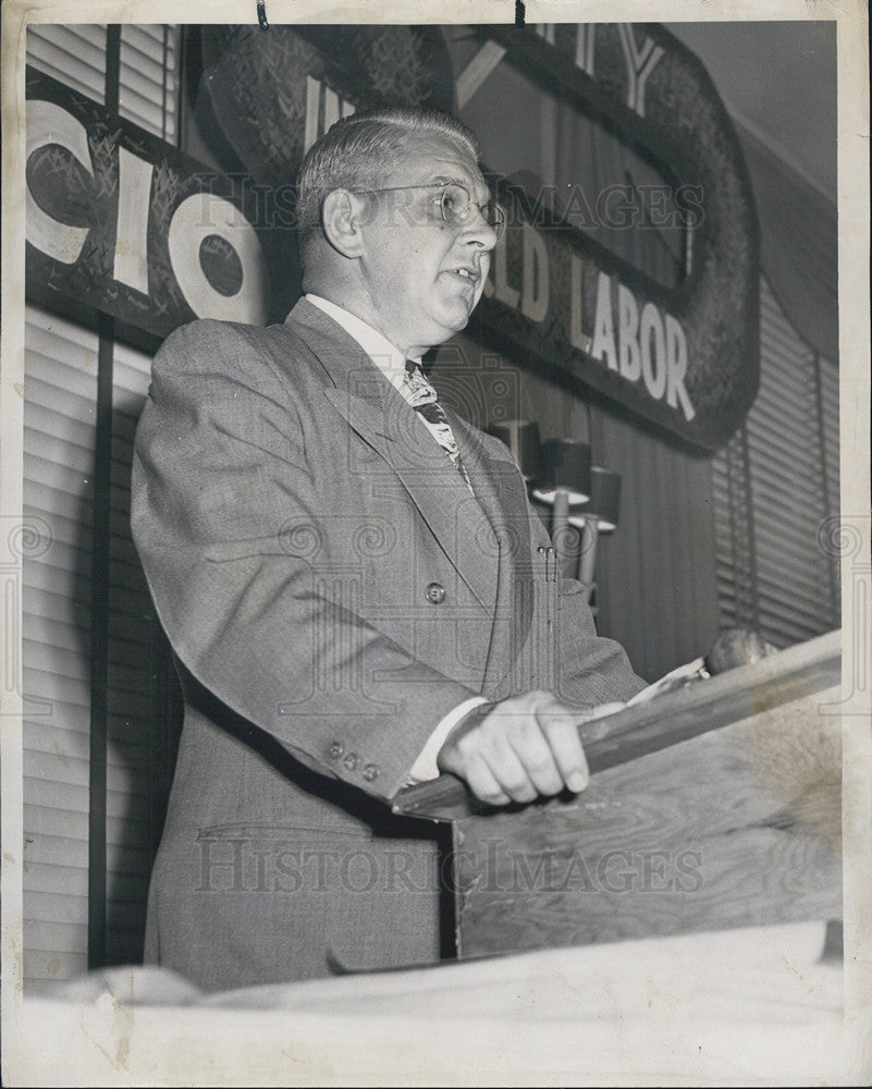 1949 Press Photo Grant Oakes president Farm Egpt. workers union CIO - Historic Images