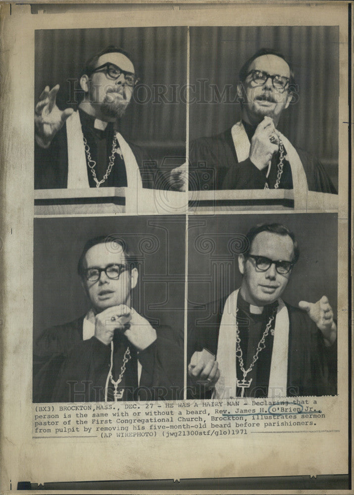 1971 Press Photo Rev. James H. O&#39;Brien, Jr. - Historic Images