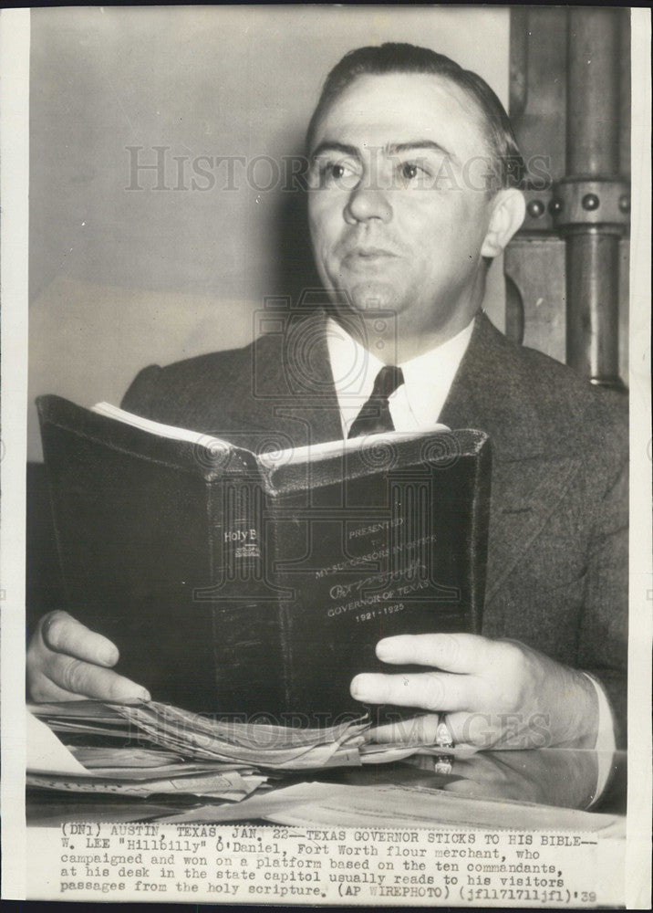 1939 Press Photo W. Lee O&#39;Daniel wins Governor race in Texas - Historic Images