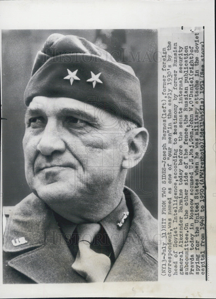 1951 Press Photo Joseph Barnes, Former Foreign Correspondent - Historic Images