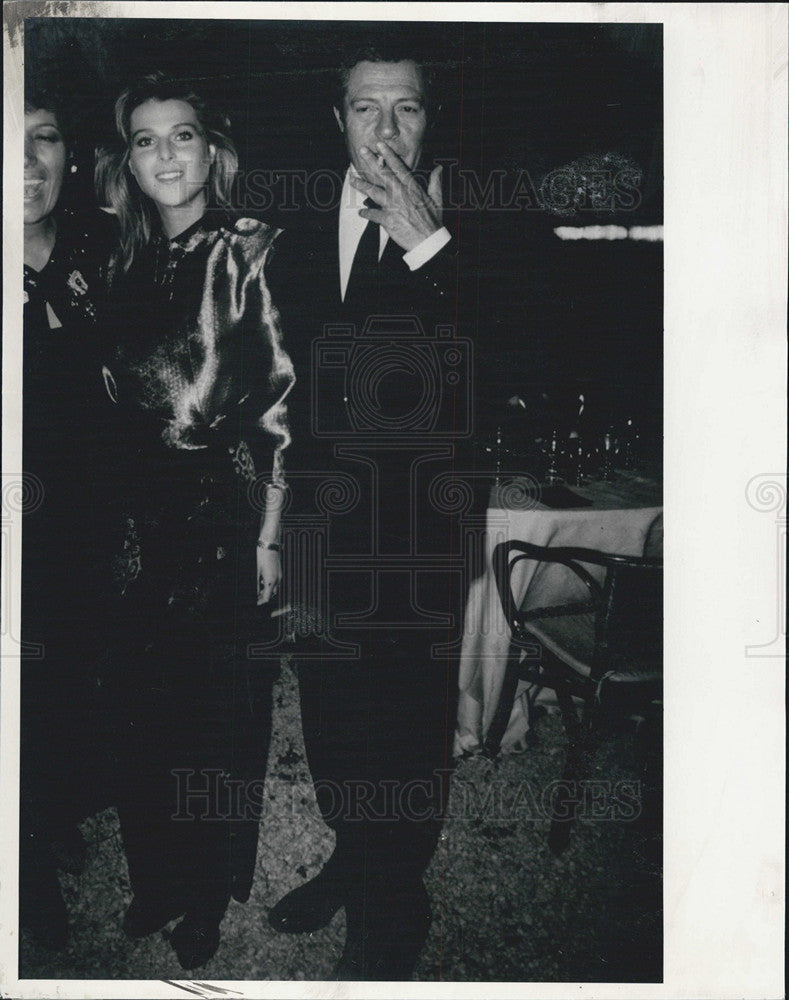 1985 Press Photo Catherine Oxenberg and Marcello Mastroianni - Historic Images