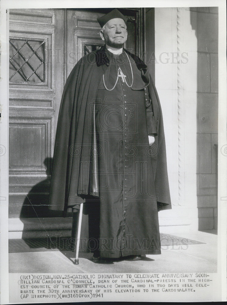 1941 Press Photo William Cardinal O&#39;Connell Dean Cardinal-Priests Highest - Historic Images