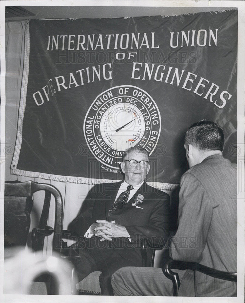 1958 Press Photo William Maloney, Union Boss - Historic Images