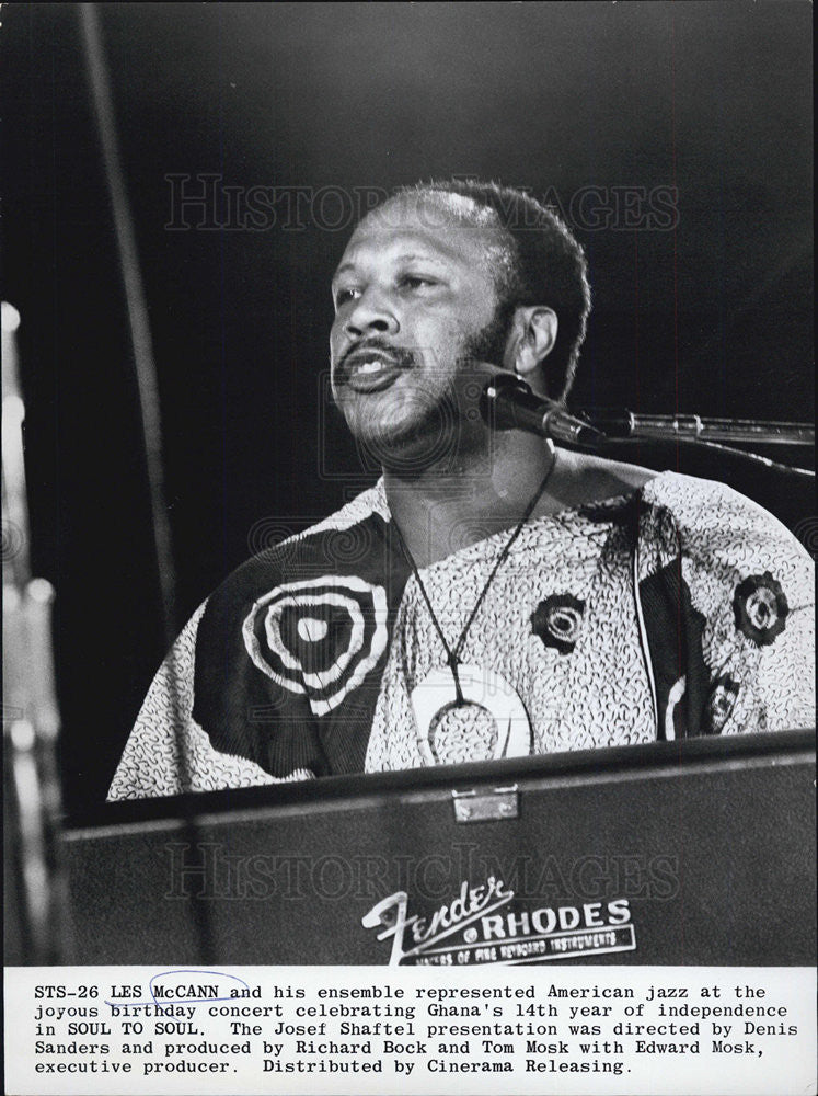 1971 Press Photo Les McCann  performs  concert to celebrate Ghana&#39;s independence - Historic Images