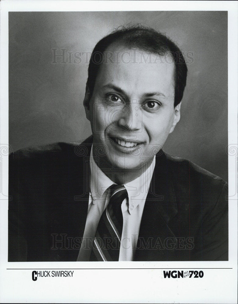 1994 Press Photo Chuck Swirsky Leaving WGN-AM For Detroit WJR-AM As Univ Voice - Historic Images