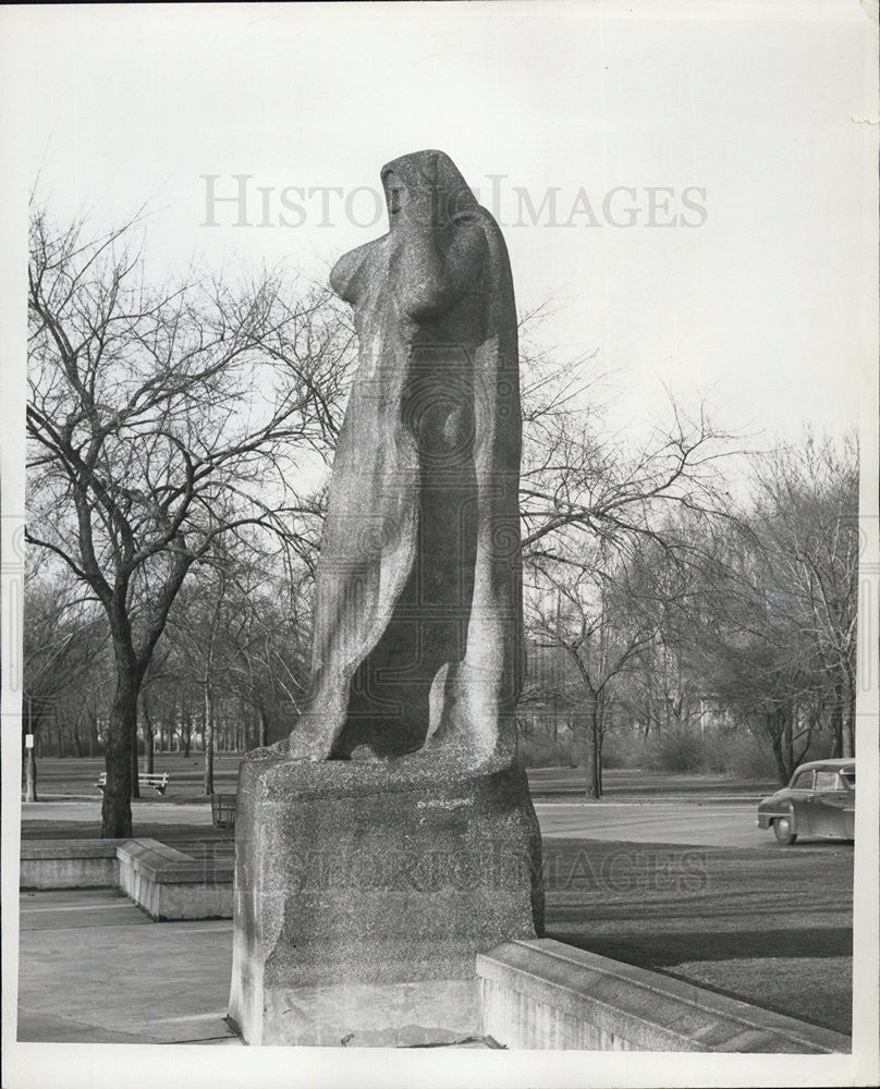 1955 Press Photo Sculpture by Lorado Taft of Chicago. - Historic Images