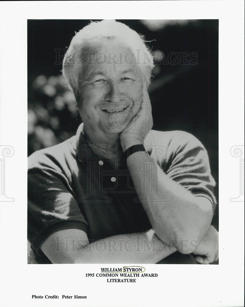 1995 Press Photo Author William Styron Winner Common Wealth Award For Literature - Historic Images