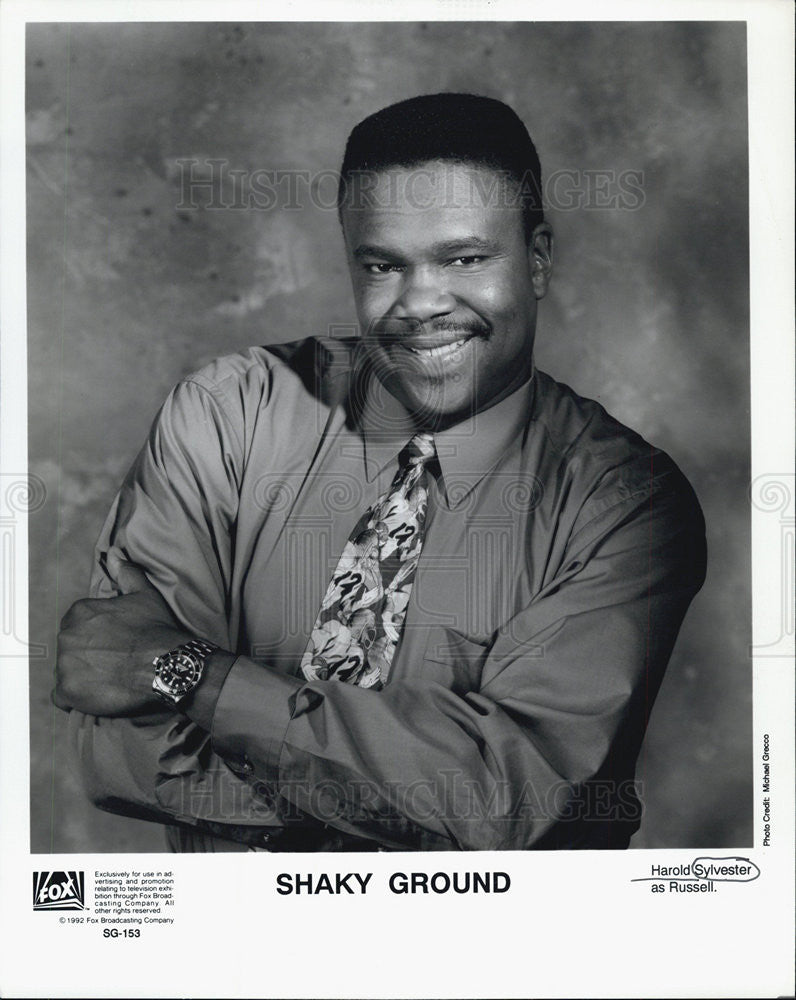 1992 Press Photo Actor Harold Sylvester On FOX Television Show Shaky Ground - Historic Images