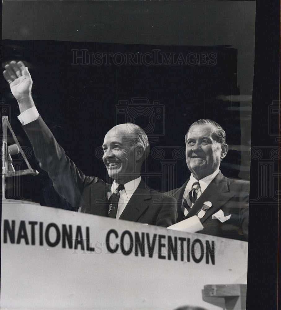 1952 Press Photo Governor Howard Pyle Arizona Walter S. Hallanan Temporary - Historic Images