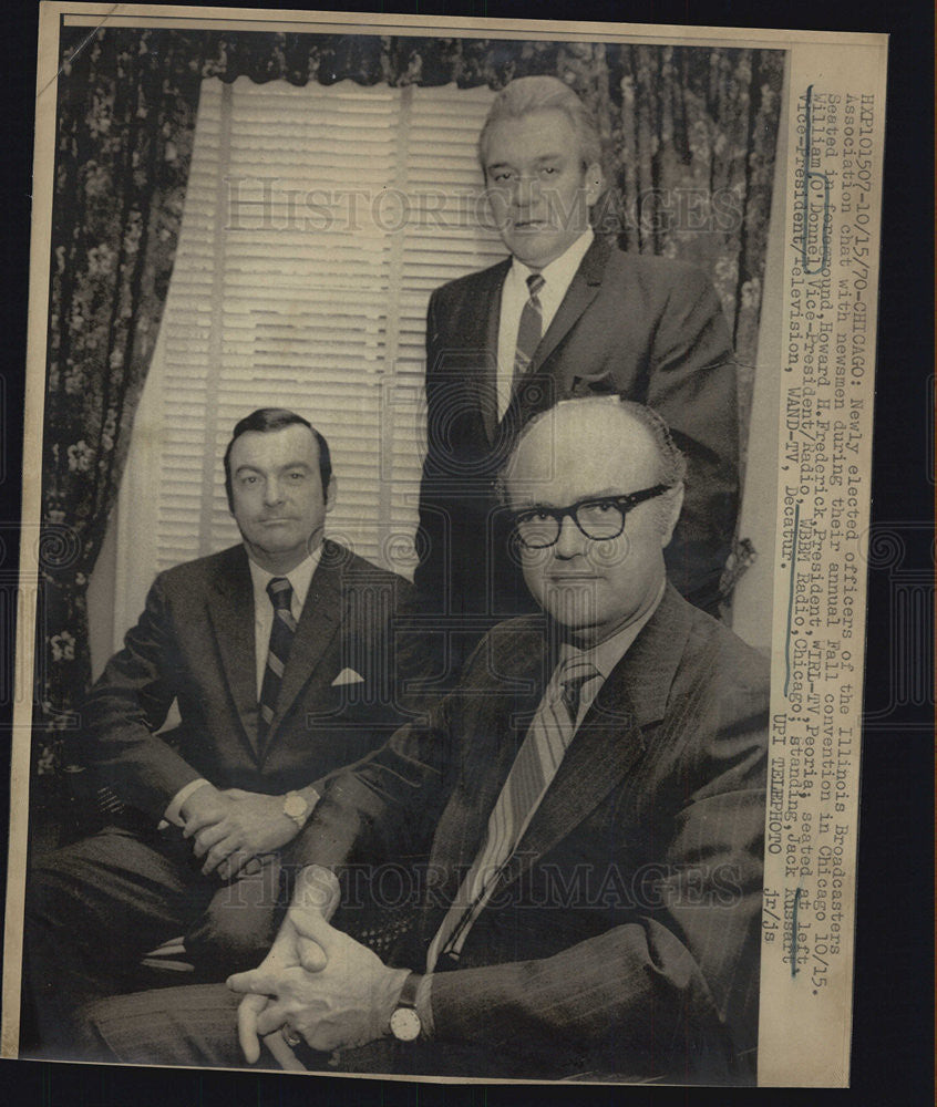 1970 Press Photo elected officers on Illinois Broadcasters Association William - Historic Images