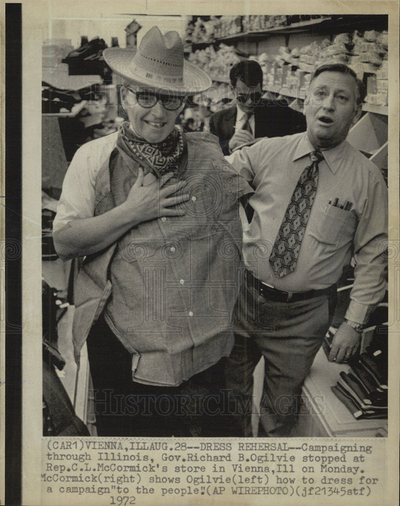 1972 Press Photo campaign through Illinois Gov.Richard B. Ogilvie - Historic Images