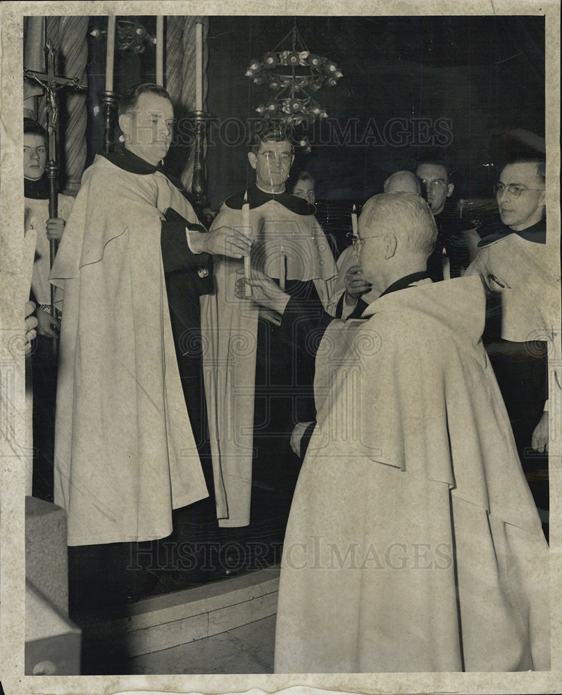 1952 Press Photo Father Paul Hoban Society Little Flower - Historic Images