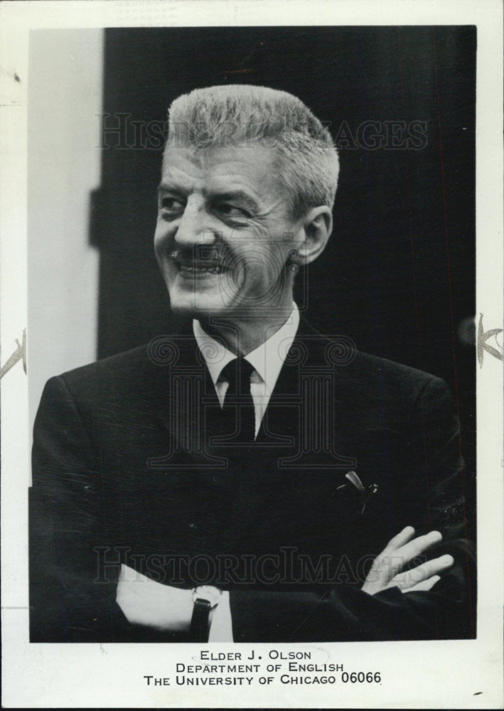 1971 Press Photo Death Obituary Elder Olson Department of English - Historic Images