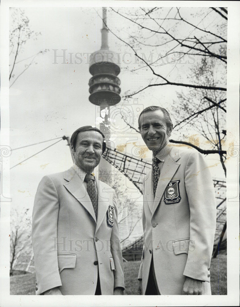 1972 Press Photo Jim McKay Chris Schenkel 1972 Summer Olympics - Historic Images