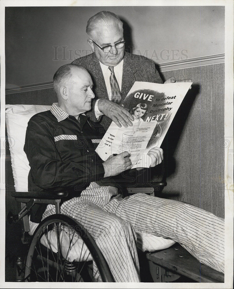 1955 Press Photo James McGuire President Chicago Firefighters Union - Historic Images