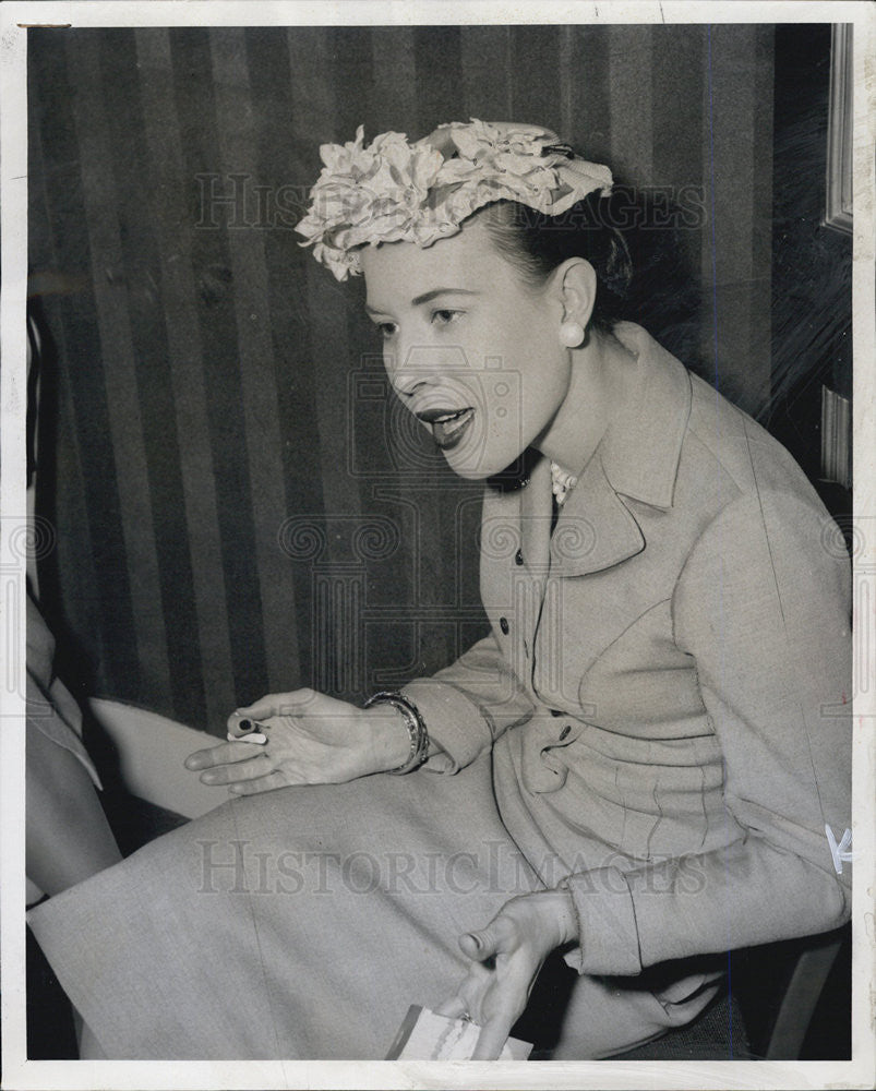 1959 Press Photo Mrs John Malloy Chicago Maternity Center President - Historic Images