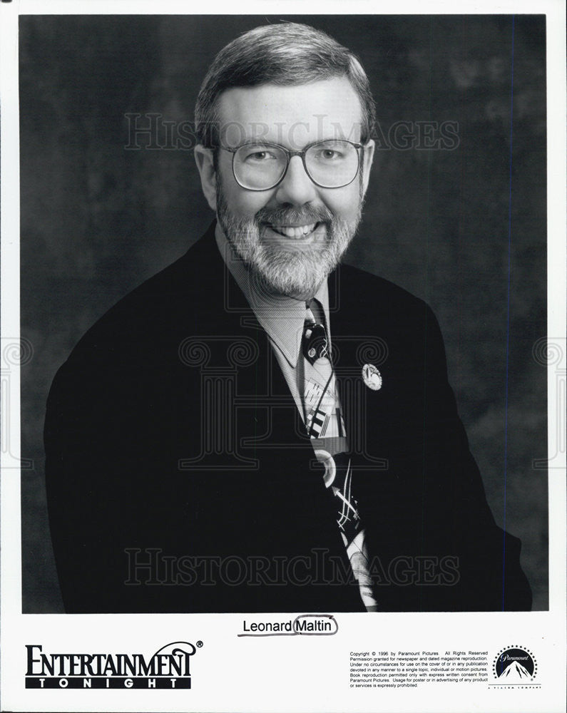 1996 Press Photo Leonard Maltin Entertainment Tonight Paramount - Historic Images