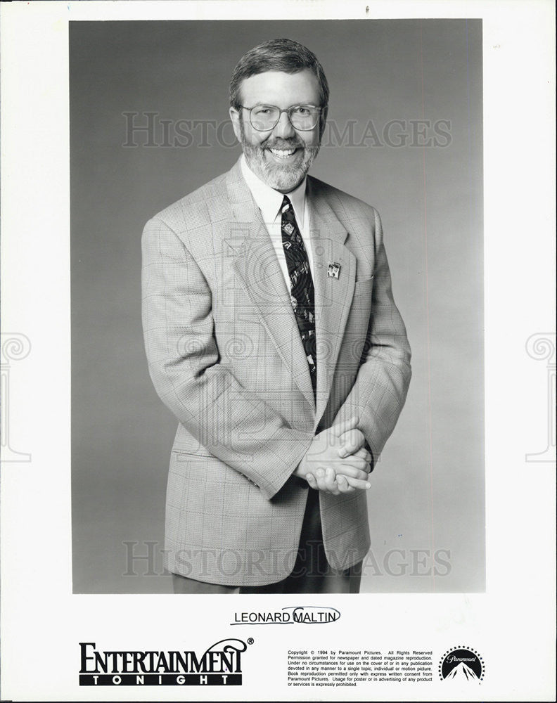 1994 Press Photo Leonard Maltin Film Critic Entertainment Tonight Paramount - Historic Images