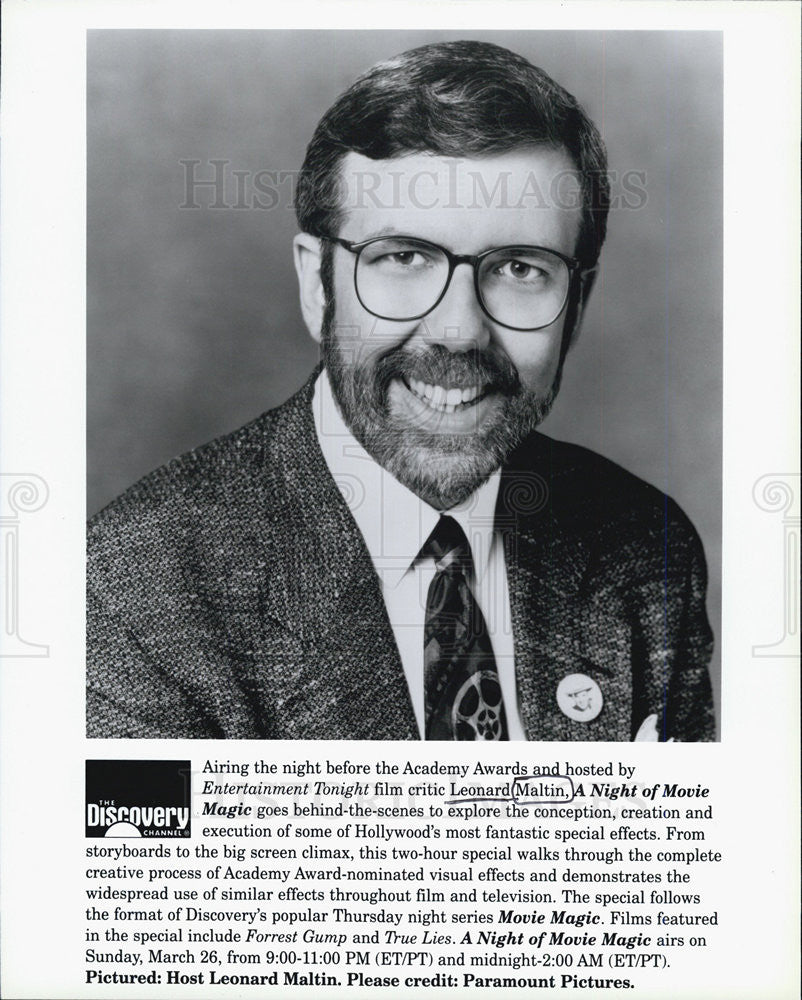 Press Photo Leonard Maltin Night of Movie Magic Discovery Channel Film Critic - Historic Images