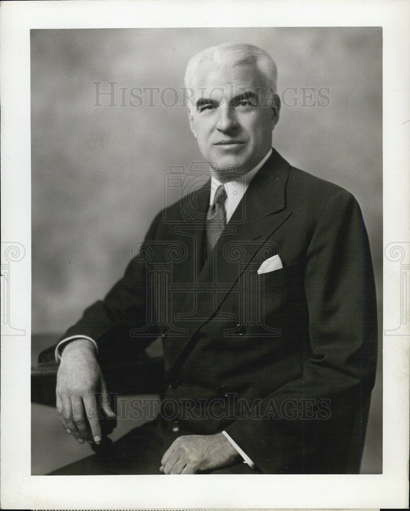 1945 Press Photo Edward Stettinius Our Foreign Policy NBC RAdio - Historic Images