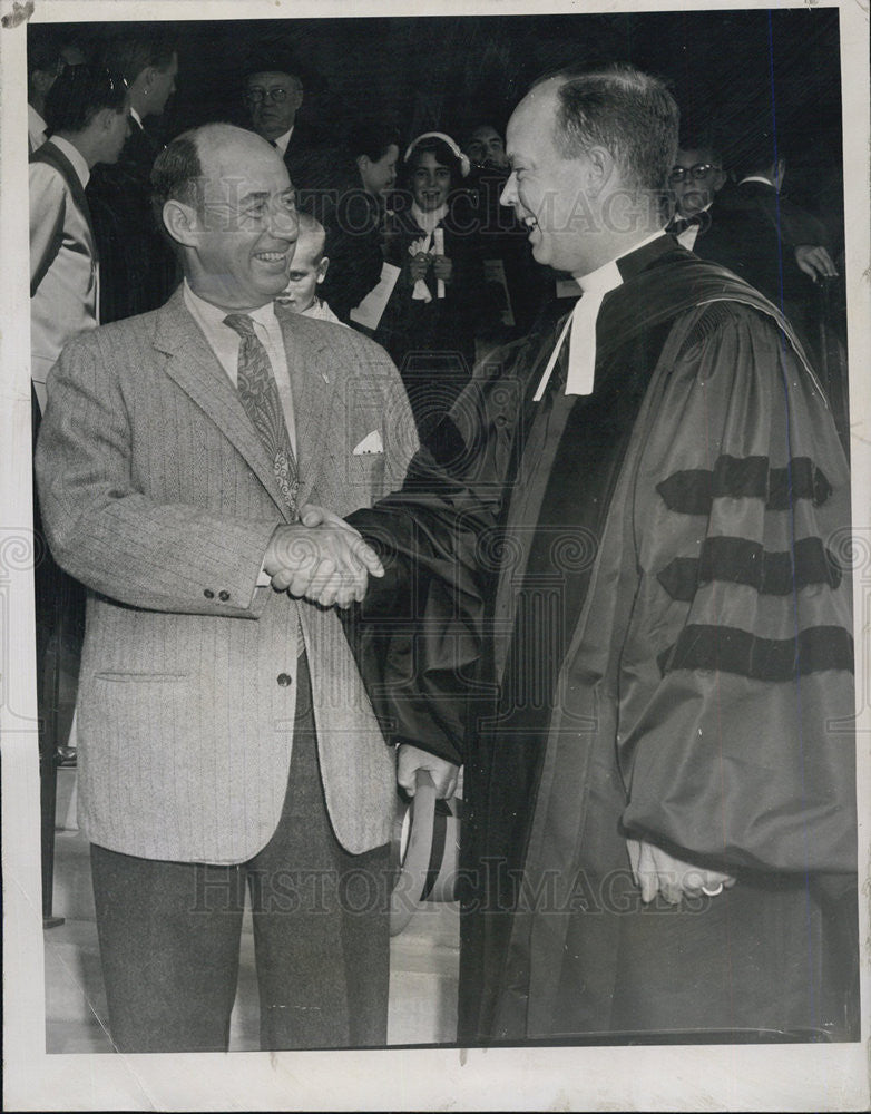 1956 Press Photo Adlai Stevenson First Presbyterian Church - Historic Images