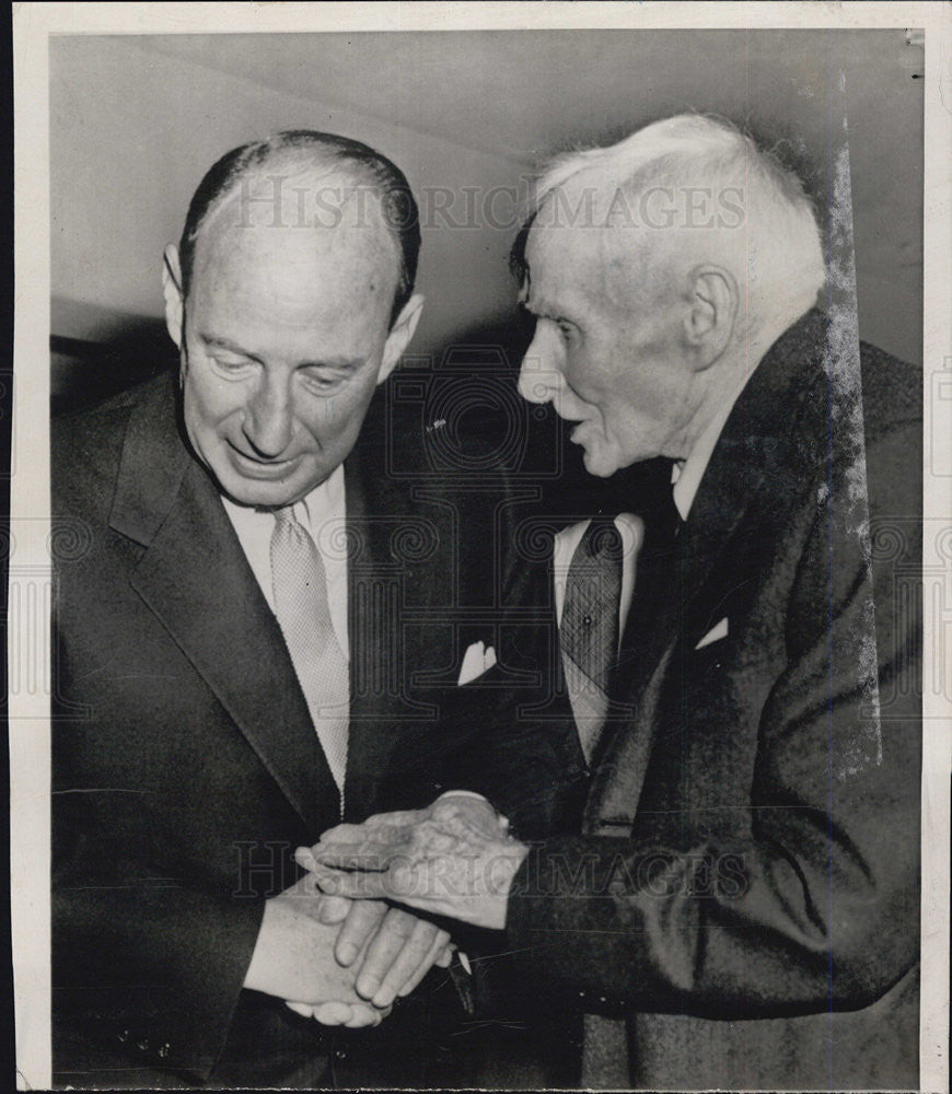 1956 Press Photo Adlai Stevenson Democratic candidate president William Houston - Historic Images