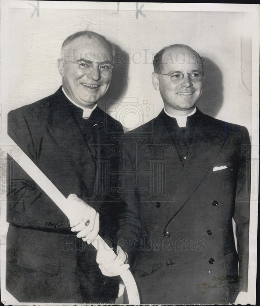 1950 Press Photo Archbishop Gerald O&#39;Hara With Secretary Mons. John C. Kirk - Historic Images