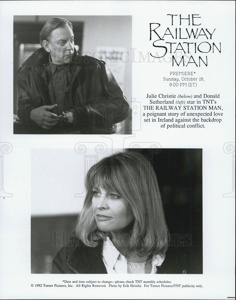 1992 Press Photo The railway Station Man Julie Christie Donald Sutherland - Historic Images