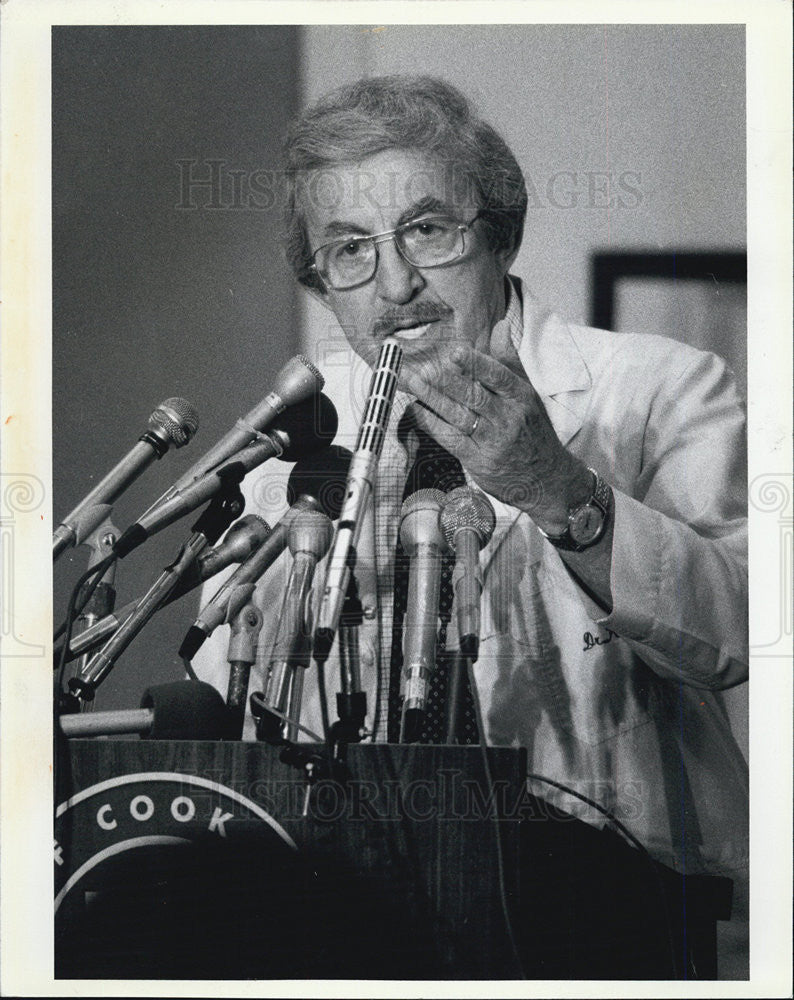 1989 Press Photo Dr Robert J Stein Cook County Medical Examiner - Historic Images