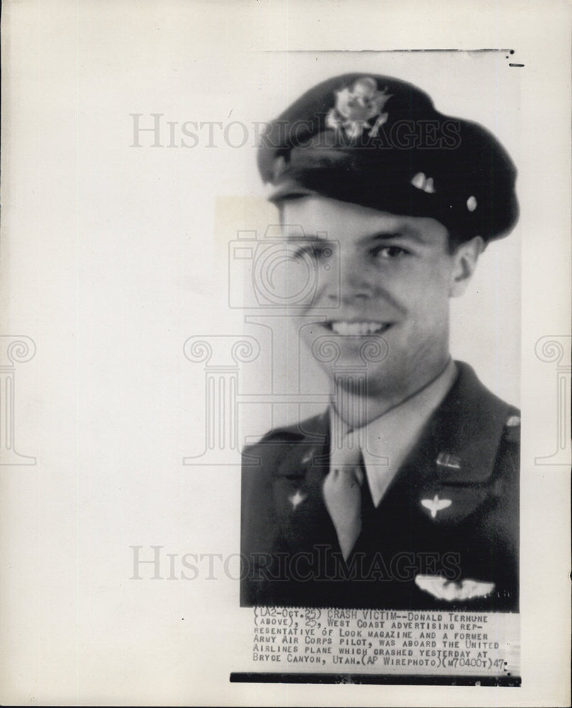 1947 Press Photo Donald Terhune West Coast Advertising Representative of look - Historic Images