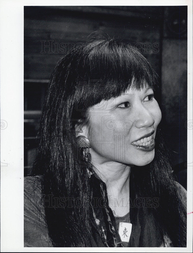 1993 Press Photo Amy Tan Author The Joy Luck Club - Historic Images