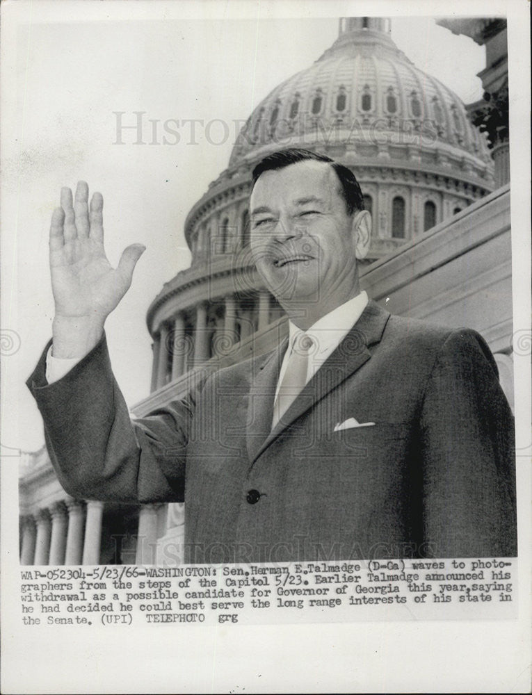 1965 Press Photo Senator Herman E. Talmadge - Historic Images