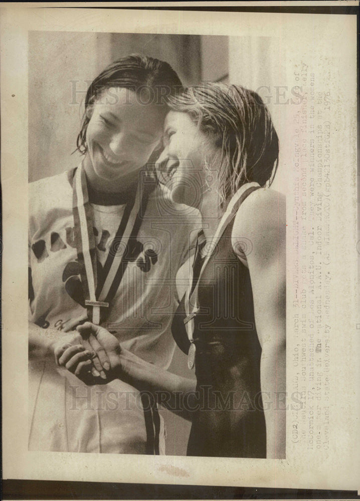 1976 Press Photo Winners of National A.A.U Indoor Diving Championship . - Historic Images