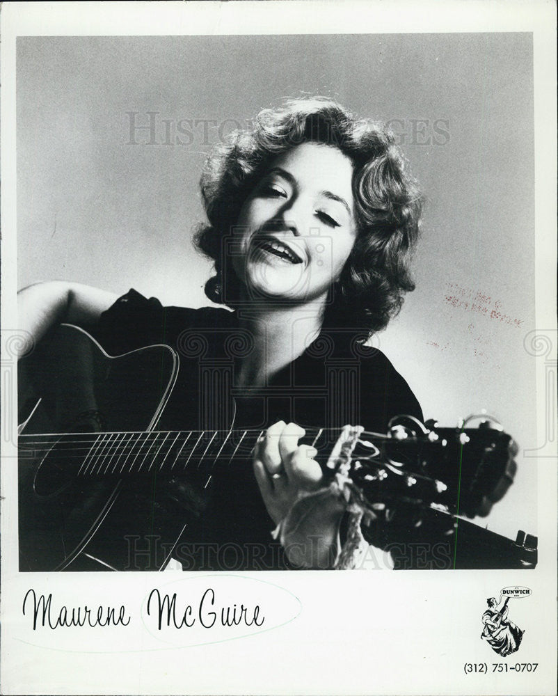 1972 Press Photo Maurene McGuire, Singer and Musician. - Historic Images