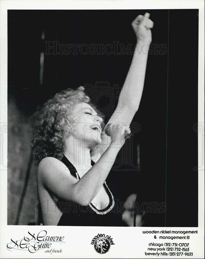 Press Photo Maurene McGuire, Singer and Musician - Historic Images