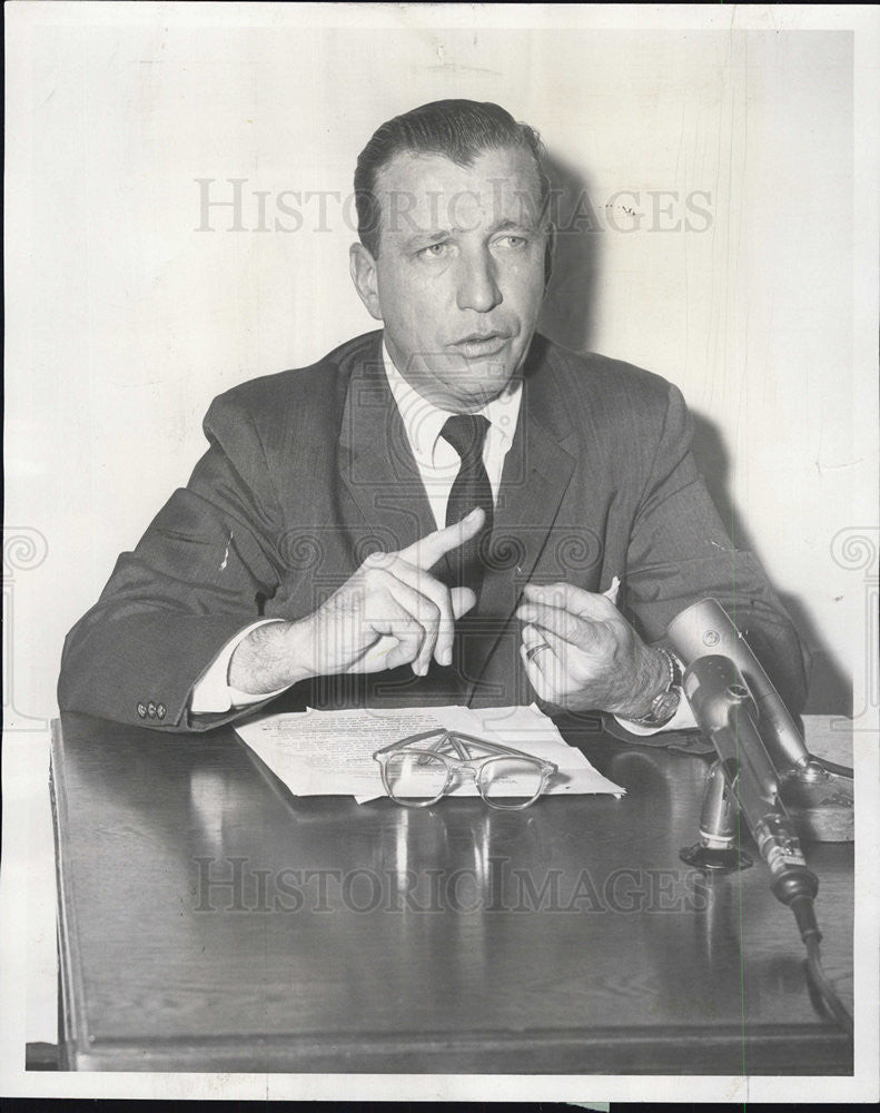 1958 Press Photo Peter J. McGuire Republican Candidate For Chicago Sheriff - Historic Images