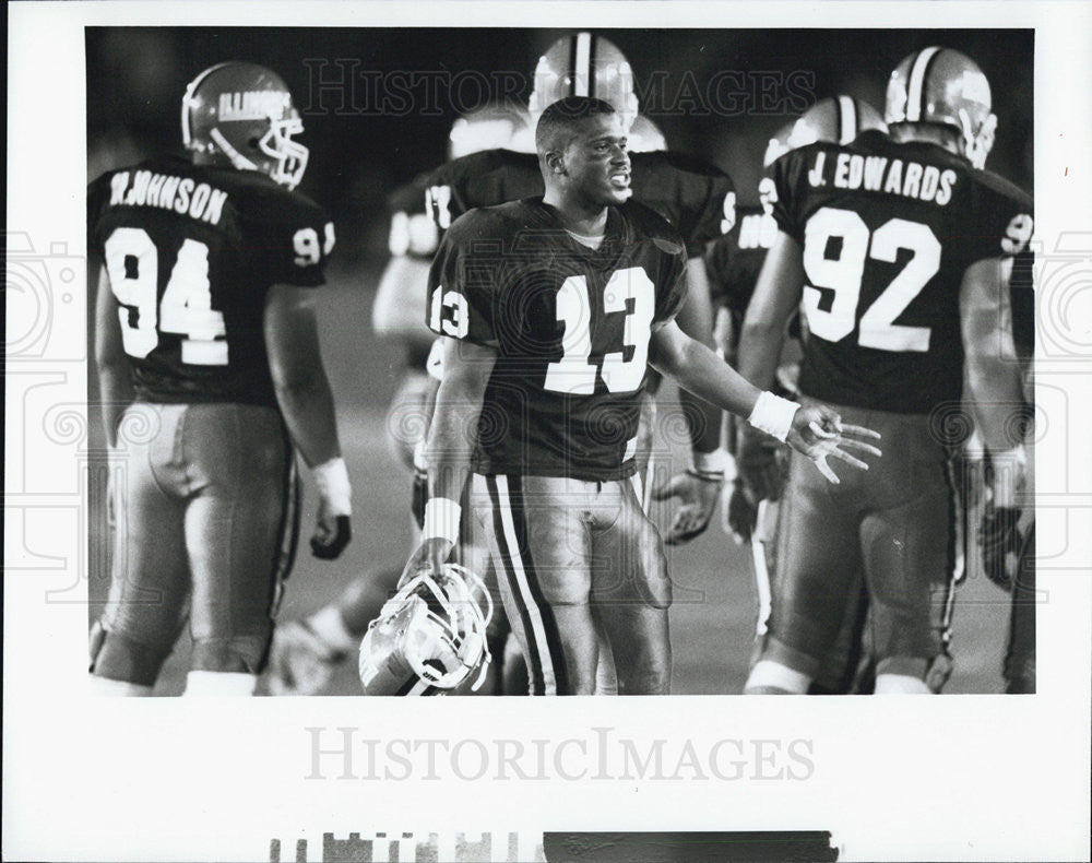Press Photo University Of Illinois Football Team During Game - Historic Images
