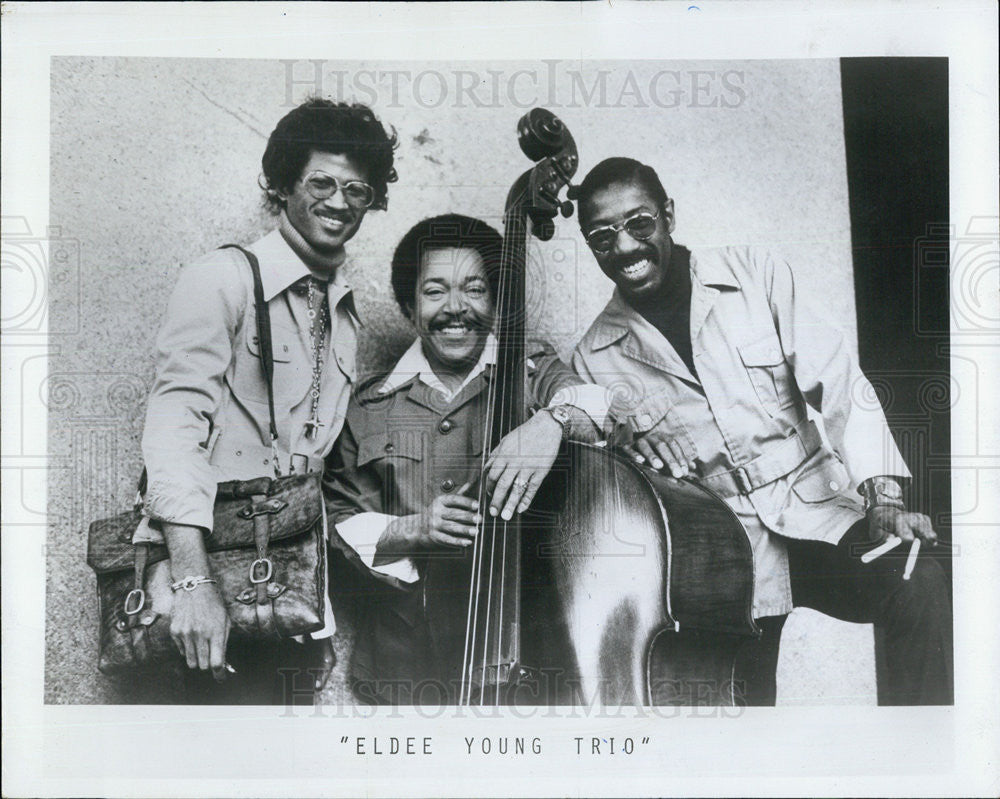 1984 Press Photo Eldee Young Trio Includes Ramsey Lewis And Ornette Coleman - Historic Images