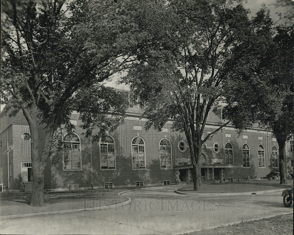 1939 Press Photo University Of Illinois George Huff Gymnasium Building - Historic Images