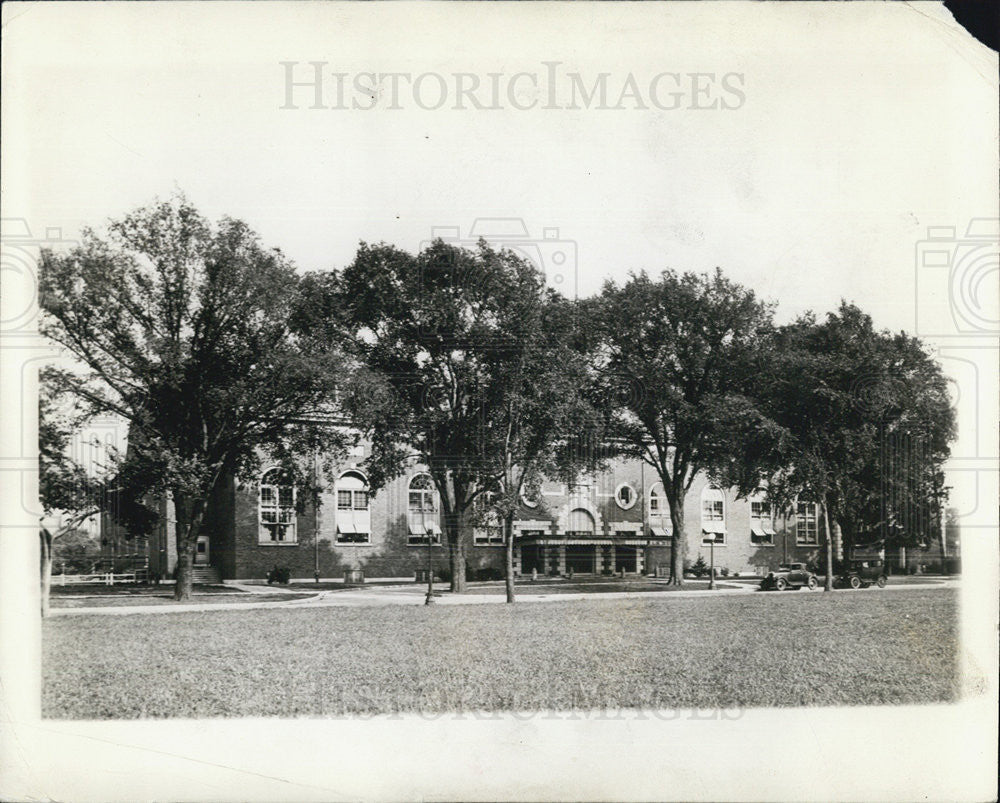 1938 Press Photo University Of Illinois Gymnasium Named In Honor Of George Huff - Historic Images